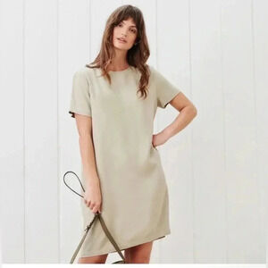 Jenni Kayne Palmer Crepe T-shirt Dress Willow Mini Short Sleeve L